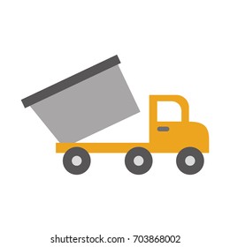 dump truck construction vehicle isolated icon
