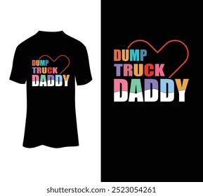 Diseño de camiseta de tipografía de papi de camioneta volcada para la venta.