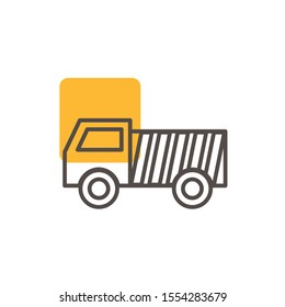 dump truck design, Construction work repair reconstruction industry build and project theme Vector illustration