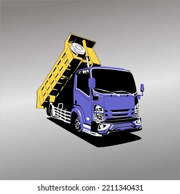 dump truck design vector art 