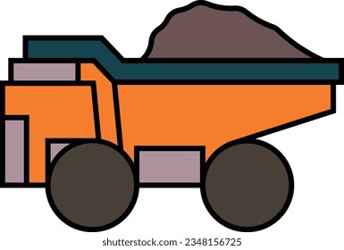 dump truck dumper construction loaded truck transportation Outline