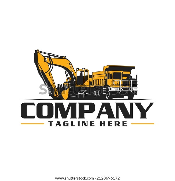 dump truck and excavator\
logo