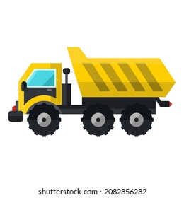 dump truck flat clipart vector illustration