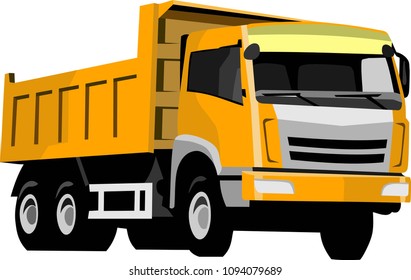 Dump Truck Front Vector