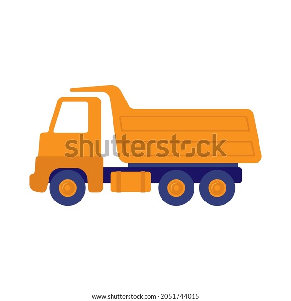 Dump Truck Icon Colored Silhouette Side Stock Vector (Royalty Free ...