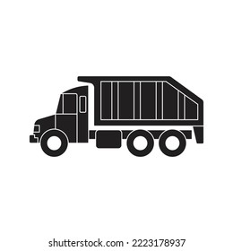 Dump truck icon design. isolated on white background. vector illustration