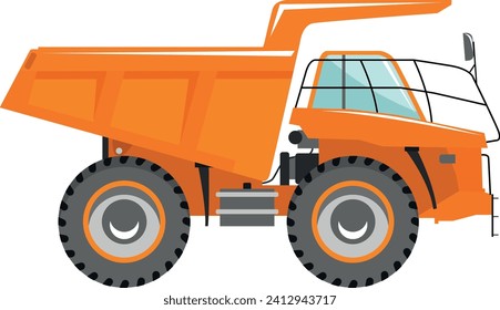 Dump Truck Icon in Flat Style. Vektorgrafik