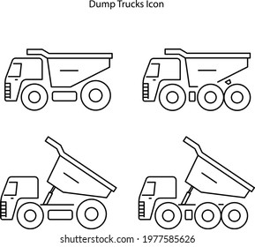 dump truck icon isolated on white background, dump truck icon trendy and modern dump truck symbol for logo, web, app, UI. dump truck icon simple sign.