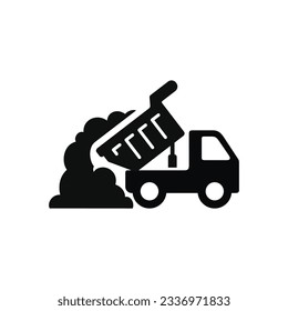 Dump truck icon isolated on white background