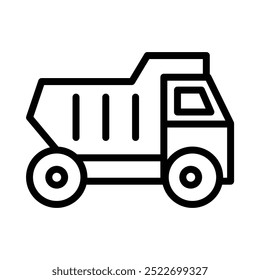 Dump Truck icon in line style. Perfect for website mobile app presentation. Suitable for any user interface and user experience