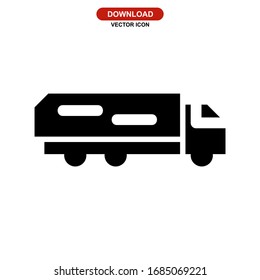 dump truck icon or logo isolated sign symbol vector illustration - high quality black style vector icons
