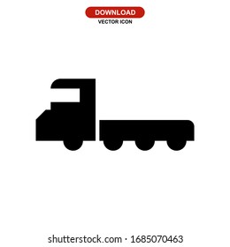 dump truck icon or logo isolated sign symbol vector illustration - high quality black style vector icons
