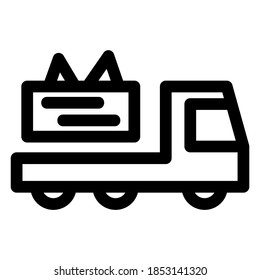 dump truck icon or logo isolated sign symbol vector illustration - high quality black style vector icons
