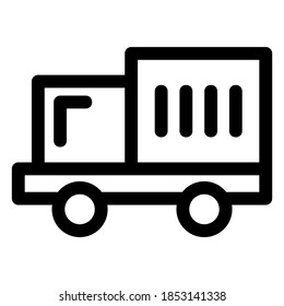dump truck icon or logo isolated sign symbol vector illustration - high quality black style vector icons
