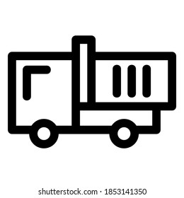 dump truck icon or logo isolated sign symbol vector illustration - high quality black style vector icons
