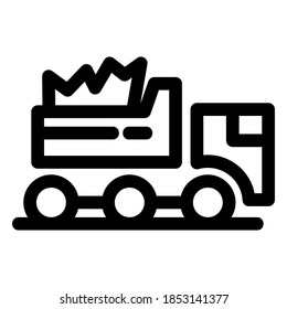 dump truck icon or logo isolated sign symbol vector illustration - high quality black style vector icons
