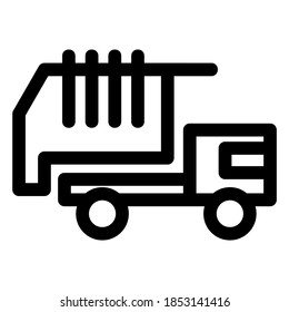 dump truck icon or logo isolated sign symbol vector illustration - high quality black style vector icons
