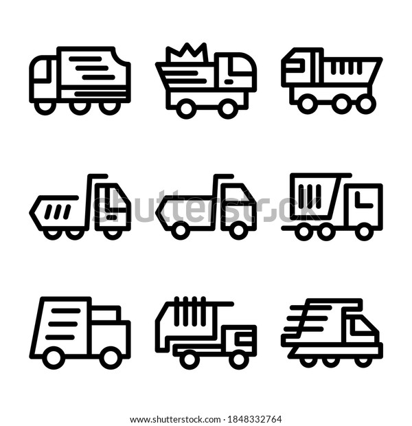 dump truck icon or logo isolated sign symbol\
vector illustration - Collection of high quality black style vector\
icons\
