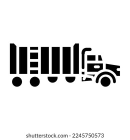 Icono de camión volcado, adecuado para una amplia gama de proyectos creativos digitales. Feliz creación.