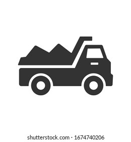 Dump LKW Symbol. LKW-Vektorillustration