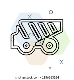 Dump truck icon vector can be used as png, Dump truck