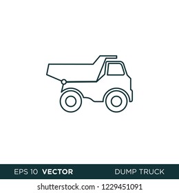 dump truck icon vector construction logo template