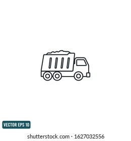 Dump truck icon vector design element logo template