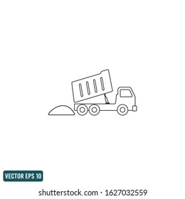 Dump truck icon vector design element logo template