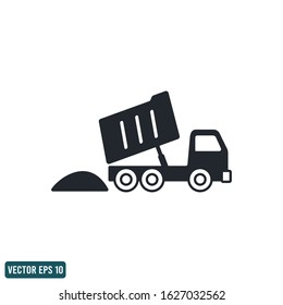Dump truck icon vector design element logo template