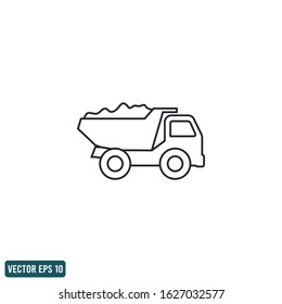 Dump truck icon vector design element logo template