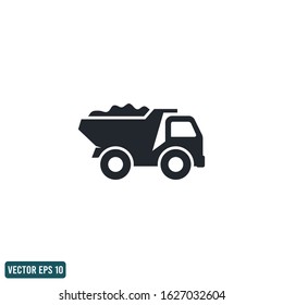 Dump truck icon vector design element logo template