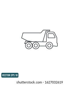 Dump truck icon vector design element logo template