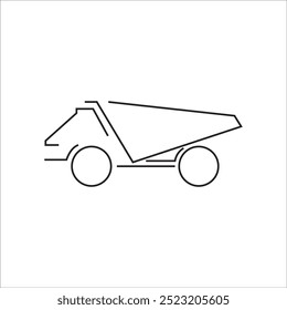 DUMP TRUCK ICON VECTOR ILLUSTRATION SYMBOL DESIGN