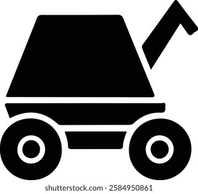 Dump truck icon, vector illustration. Flat design style eps 10