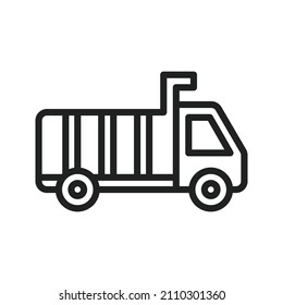 Dump Truck icon vector image. Can also be used for Physical Fitness. Suitable for mobile apps, web apps and print media.