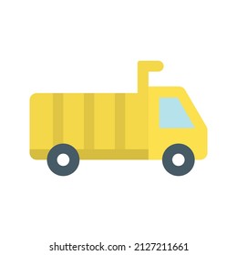 Dump Truck icon vector image. Can also be used for Vehicles. Suitable for mobile apps, web apps and print media.