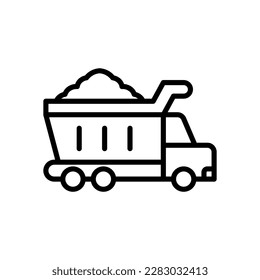 dump truck icon for your website design, logo, app, UI.