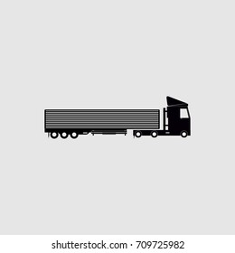 dump truck icon.vector illustration