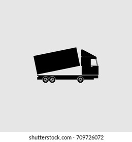 dump truck icon.vector illustration