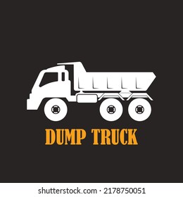 Dump truck icon.vector illustration logo design.
