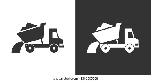 Dump Truck Illustration Icon Vector