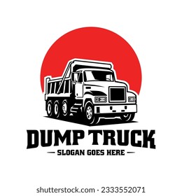 dump truck illustration logo vector