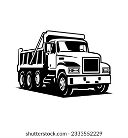 vector de ilustración de camión de volcado