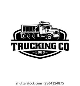 dump truck illustration logo vector