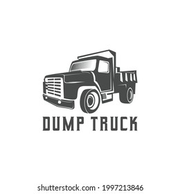 dump LKW-Illustration Vektorlogo-Design mit Vintage und Klassik