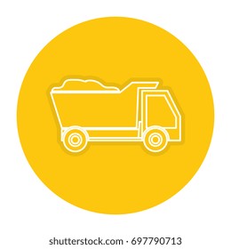 dump truck isolated icon