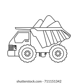 dump truck isolated icon