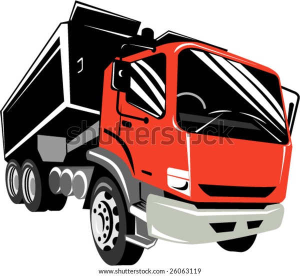 Dump Truck Isolated On White Background Stock Vector (Royalty Free ...