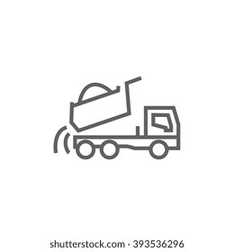 Dump LKW Line Symbol.