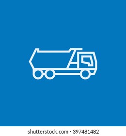 Dump truck line icon.